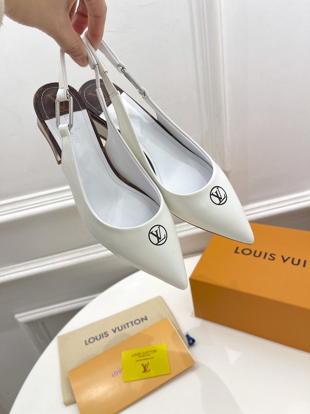 Louis Vuitton Magnetic Slingback Pump White