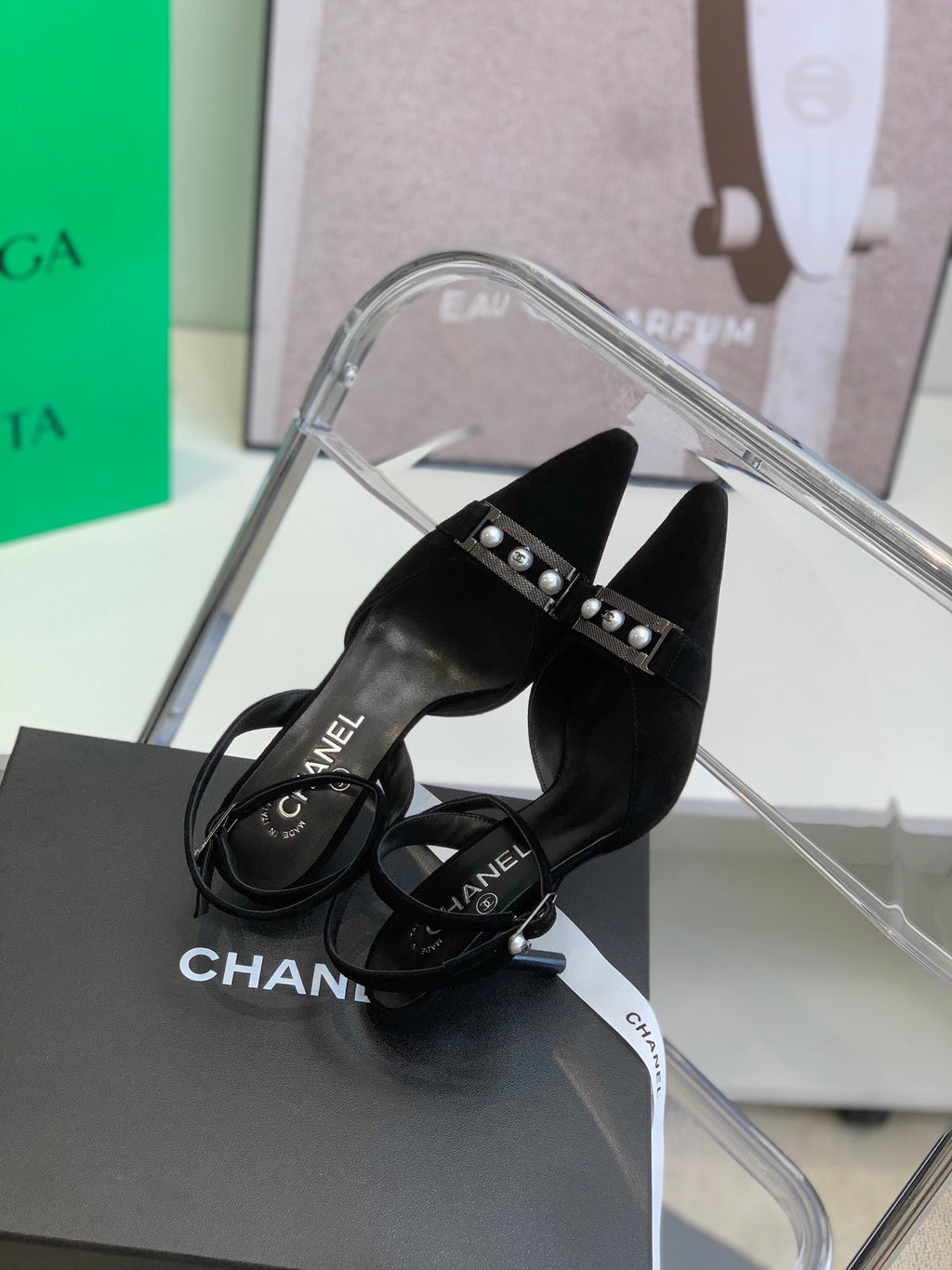 Chanel Sling Back Black