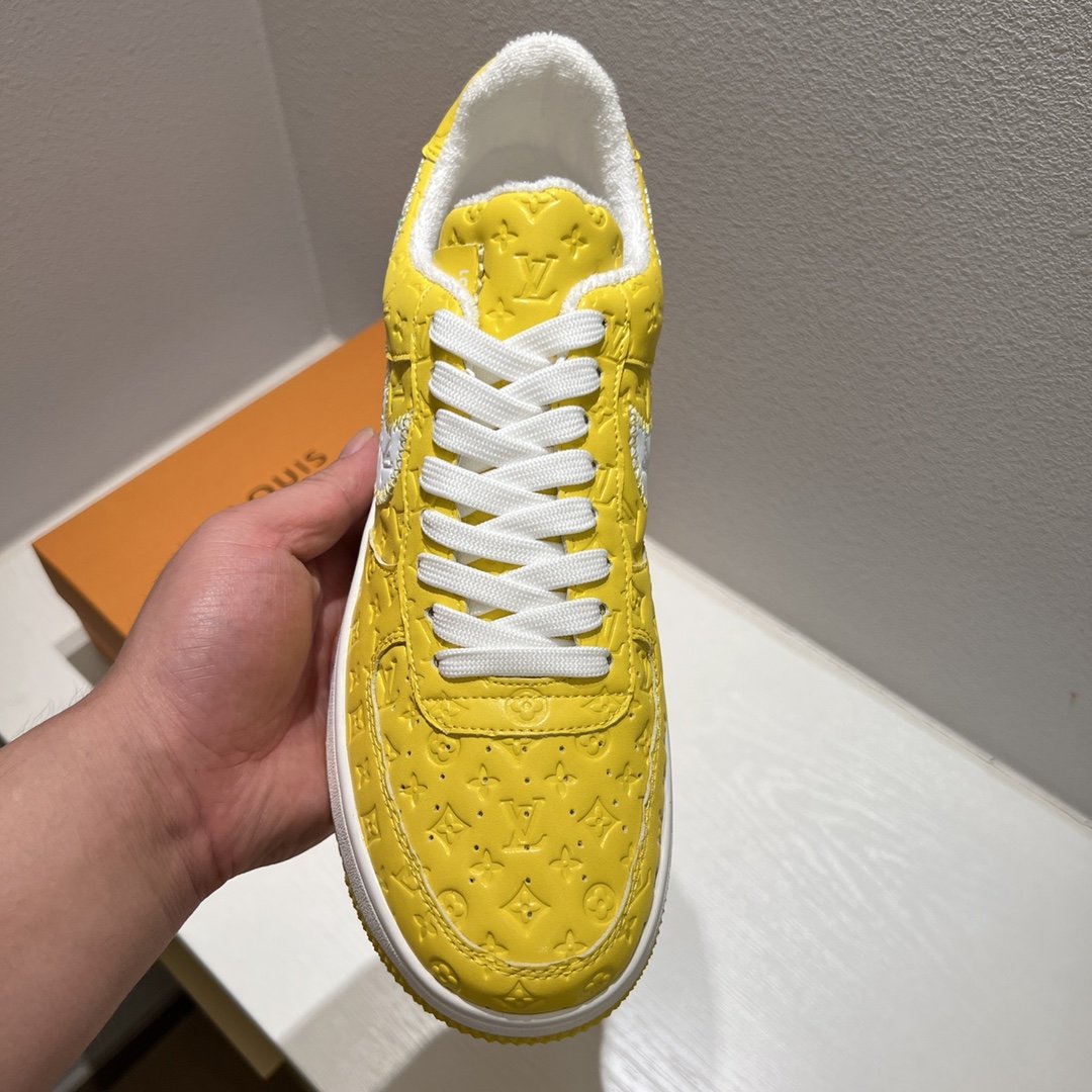 Louis Vuitton x Off-White x Nike Air Force 1 Yellow