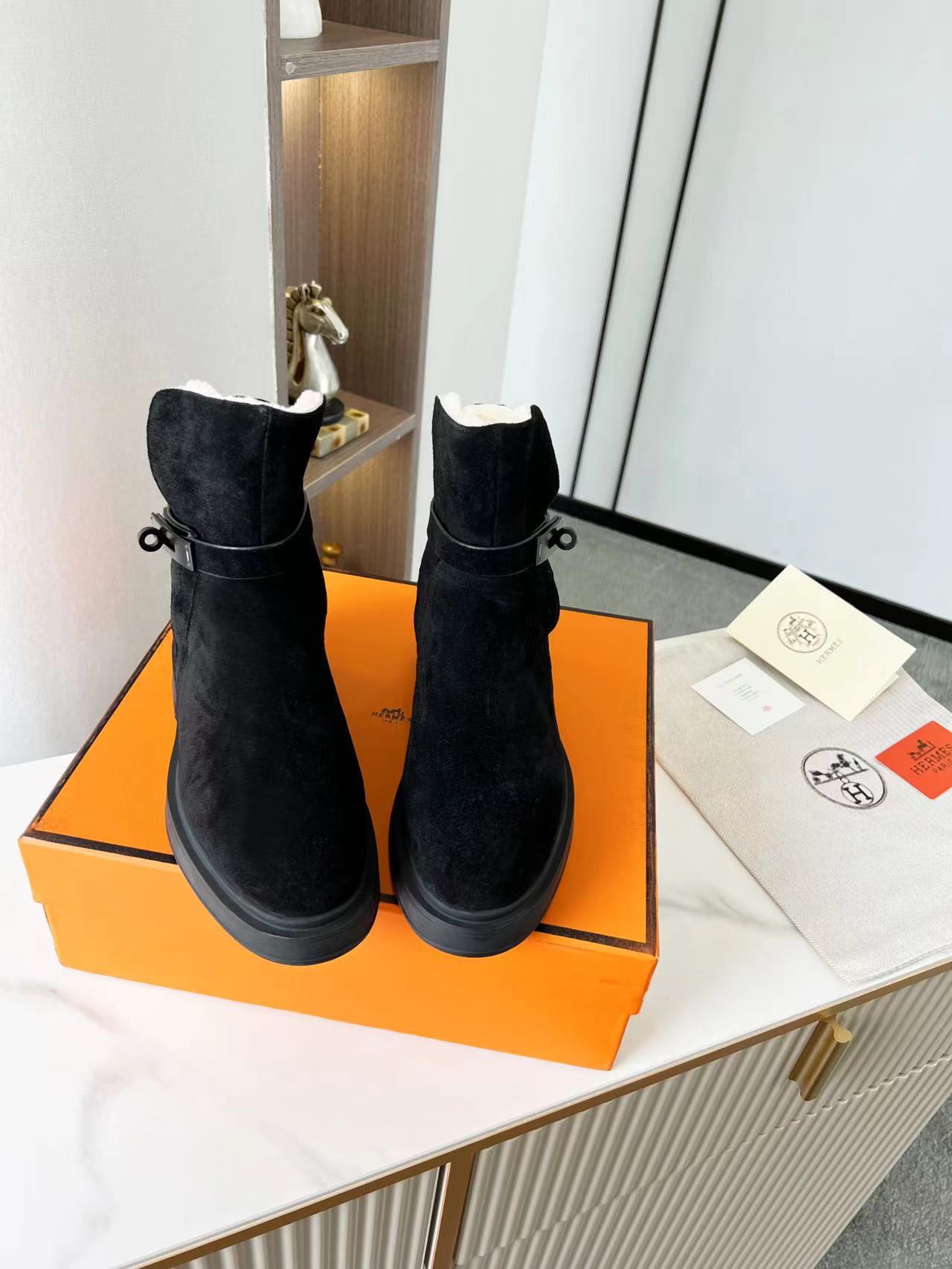 Hermes Veo Ankle Boot Black