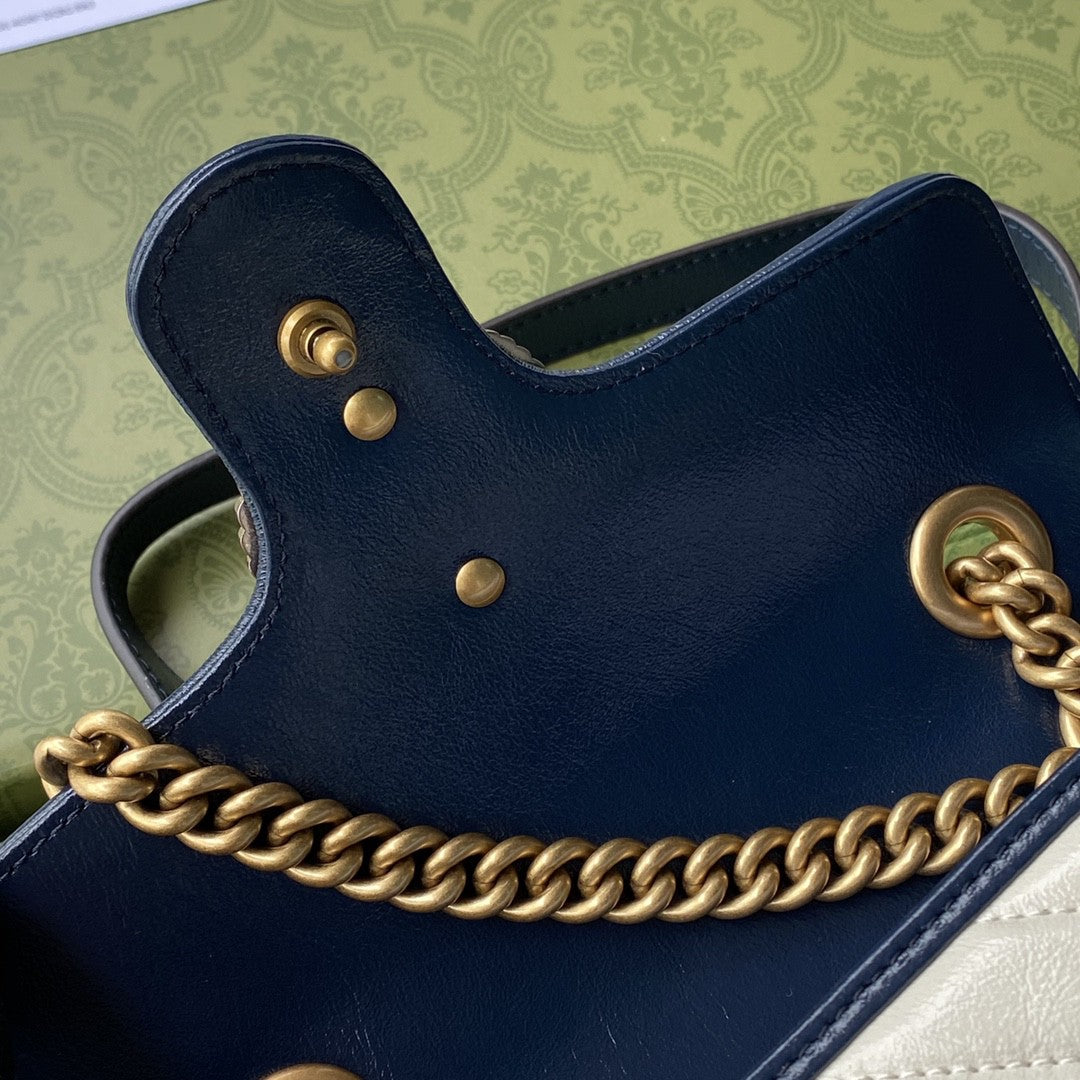 Gucci Marmont Matelassé Mini Bag 23cm White