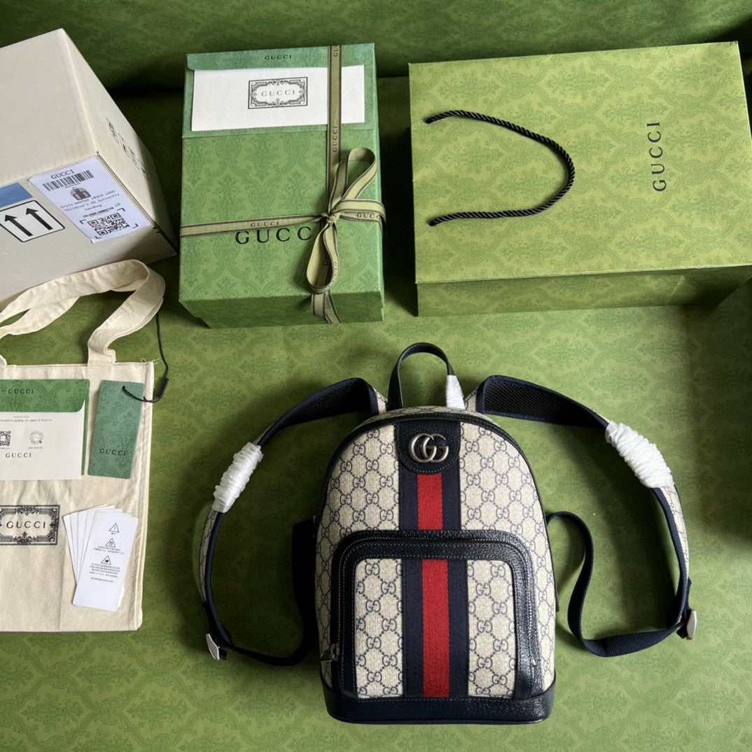 Gucci Ophidia GG Supreme Backpack 29cm Beige