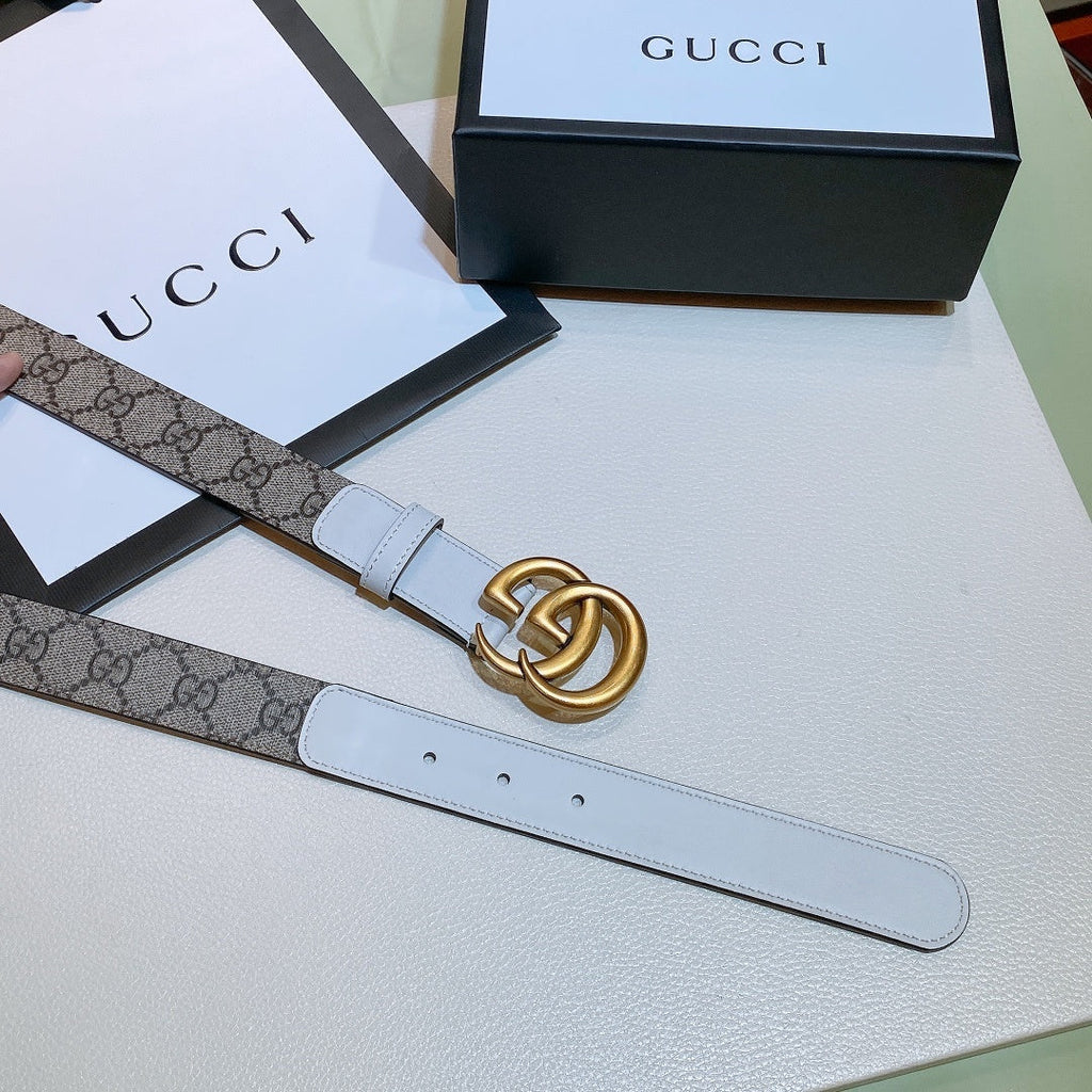 Gucci GG Thin Marmont Belt Brown