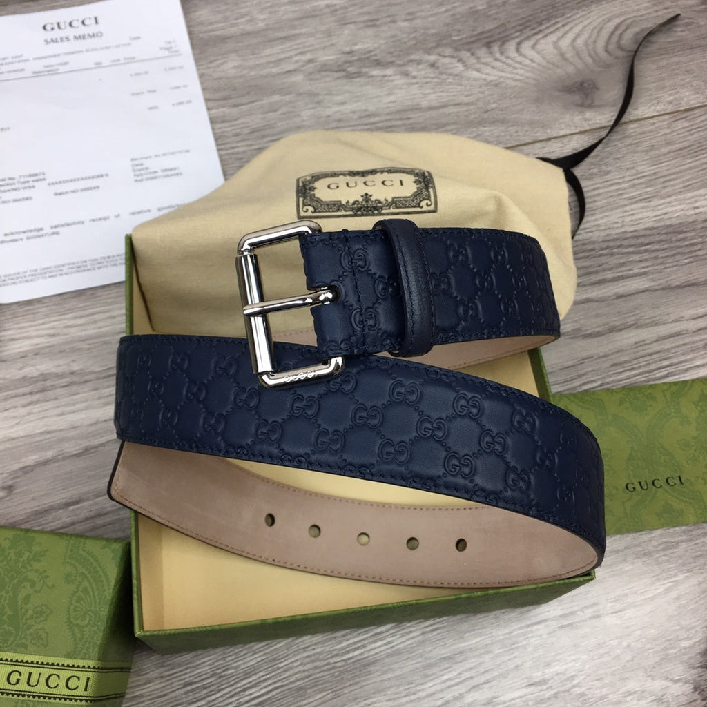 Gucci Belt With Square Buckle Blue