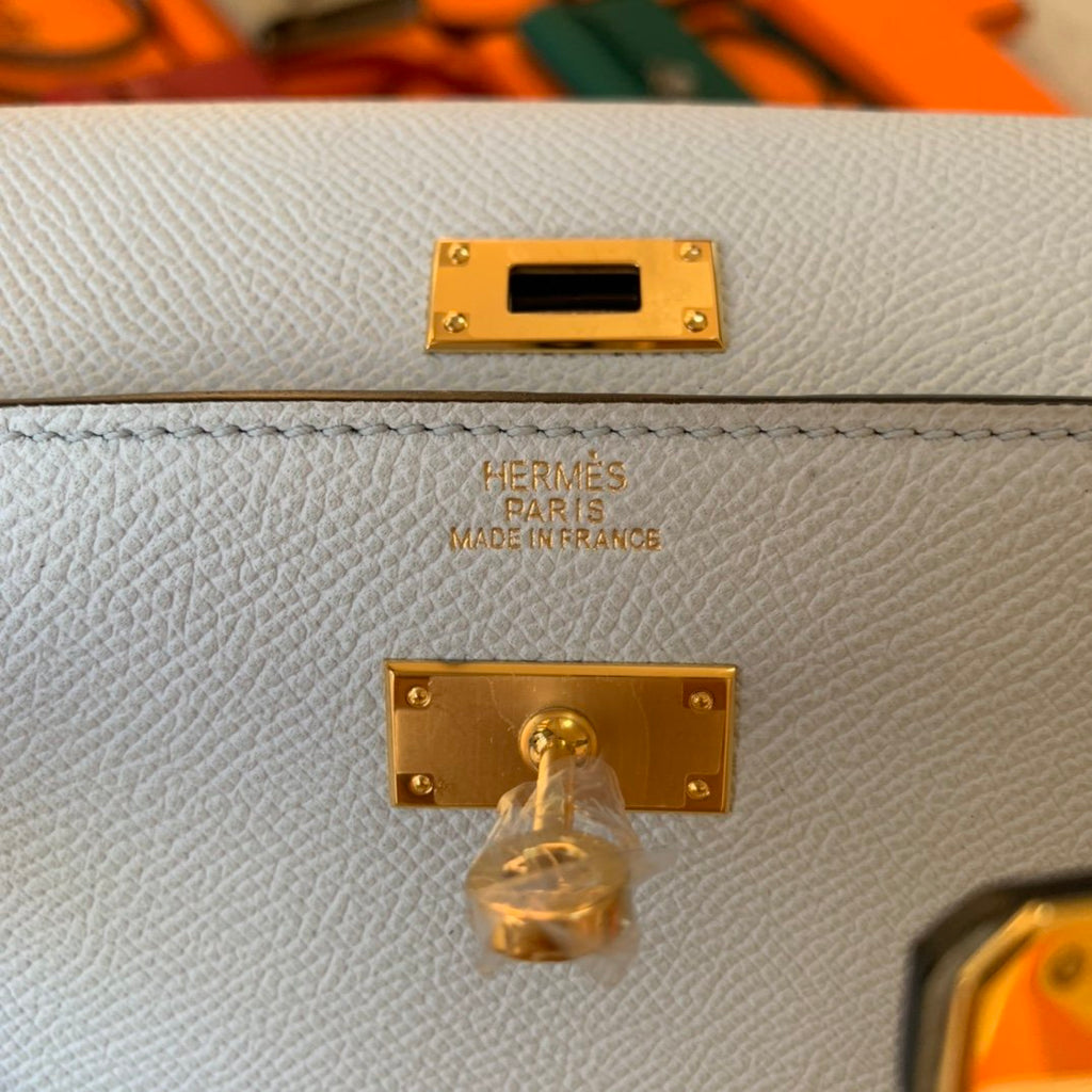 Hermes Kelly Togo Woc Crossbody Bag 21cm White