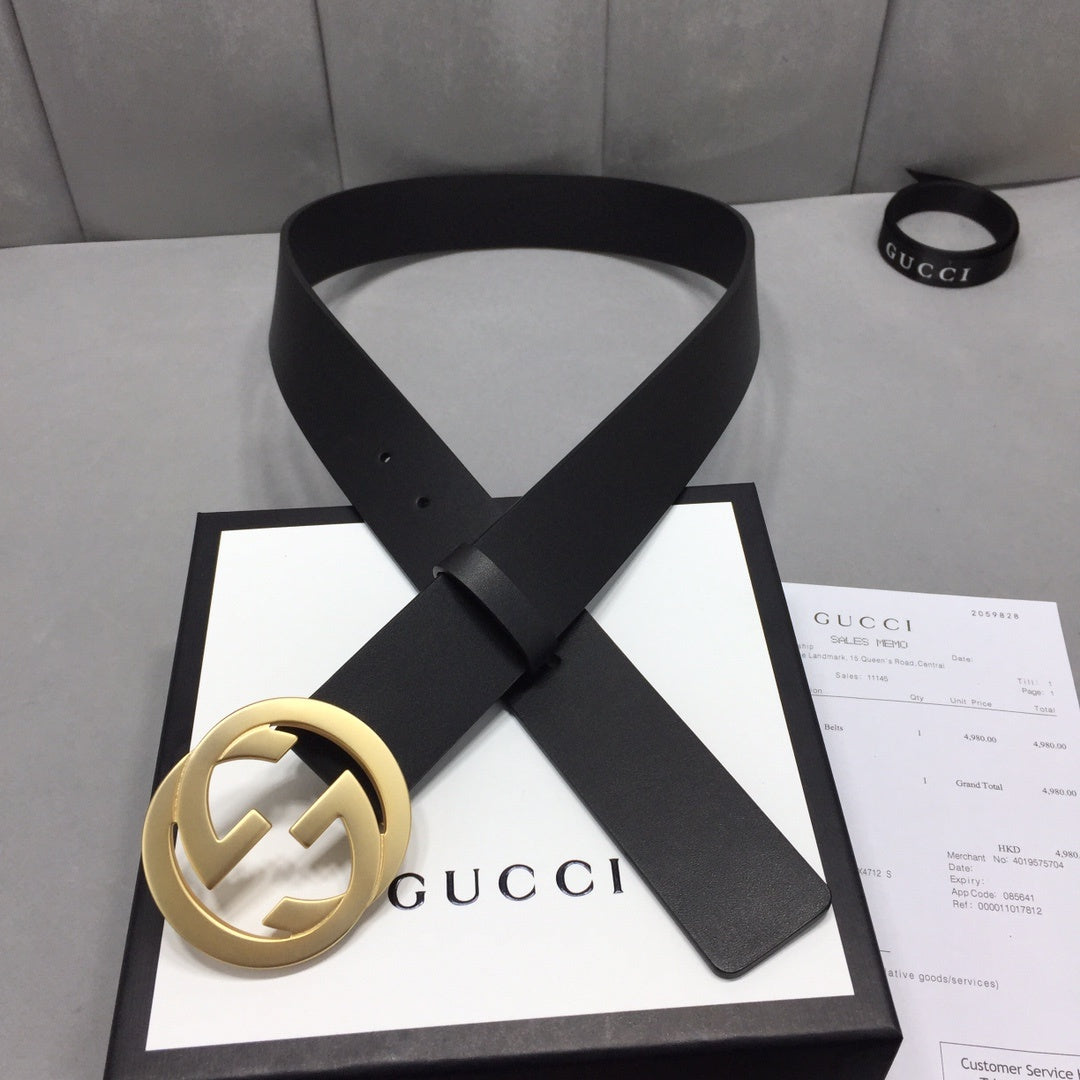 Gucci Belt With Double G Buckle Black