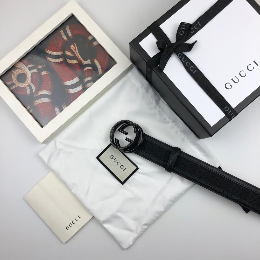 Gucci Belt With Double G Buckle Black