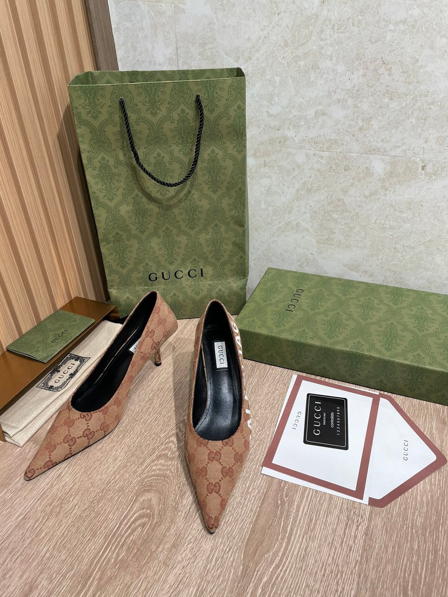 Gucci Balenciaga The Hacker Project Square Knife Pump Brown
