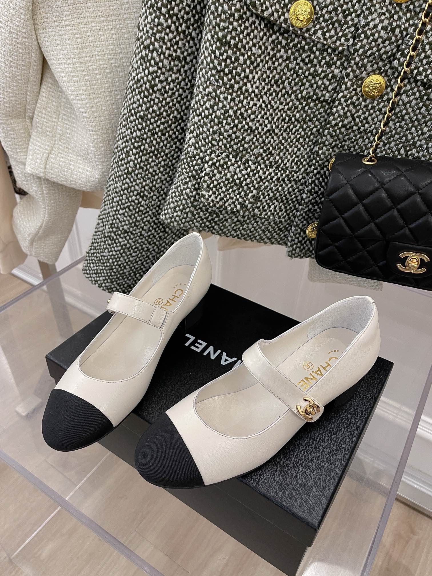 Chanel Sling Back 1.7 Inches White