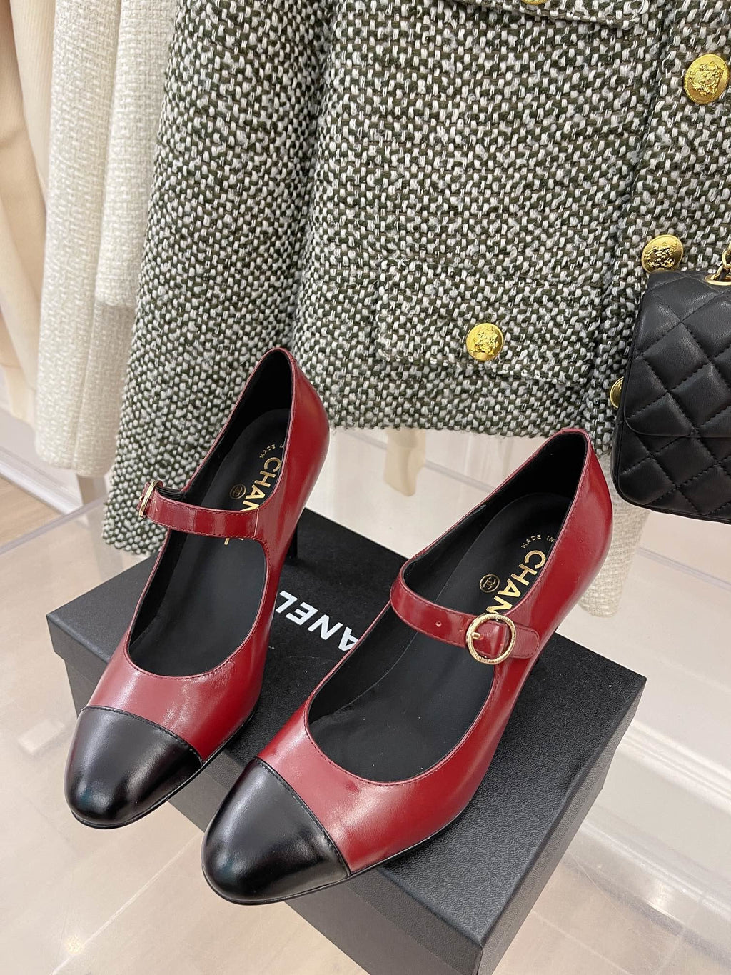 Chanel Open Shoes Red