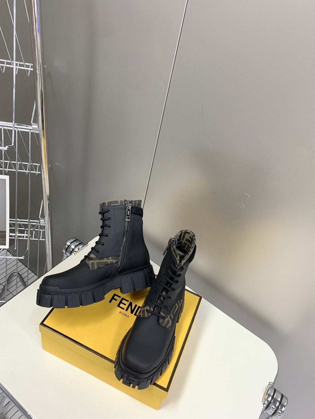 Fendi Signature Boots Black