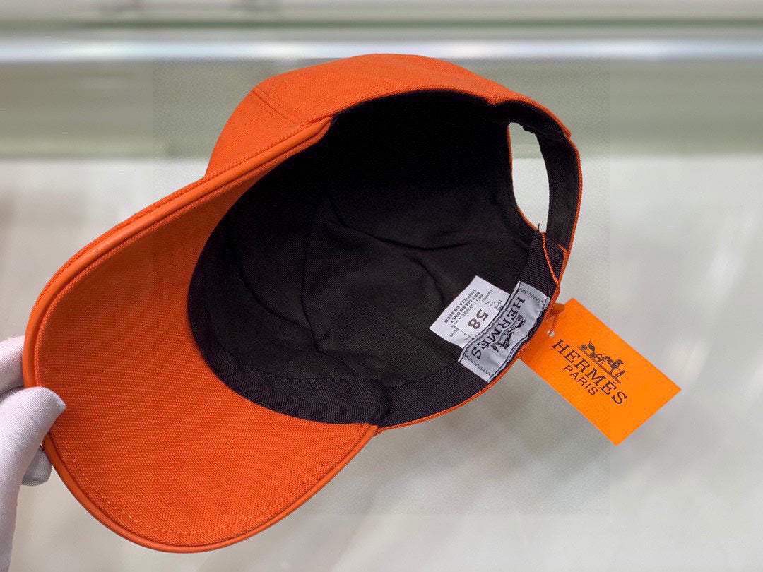 Hermes Davis H Primavera Cap Orange