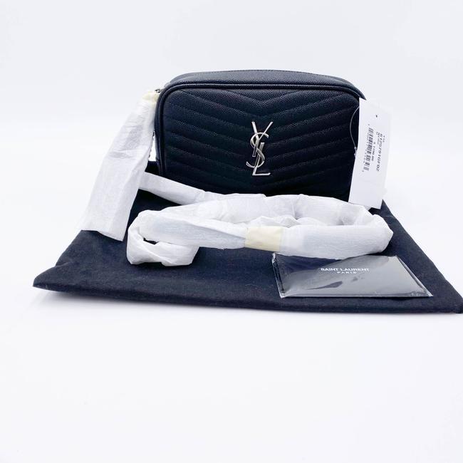 Saint Laurent Monogram Camera Lou Mini Quilted Black/Silver Black Leather Shoulder Bag