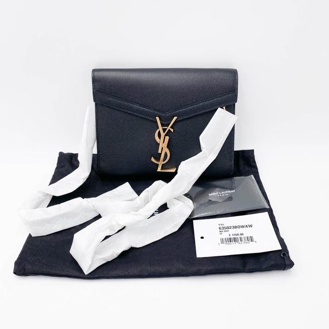 Saint Laurent Cassandre Wallet-on-chain Monogram Black Leather Cross Body Bag