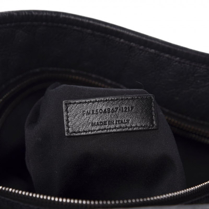 Saint Laurent Niki Crinkled Matelasse Monogram Large Shopping Black Calfskin Leather Tote