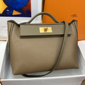 Hermes 24 24 29cm Noir Black Clémence Brown