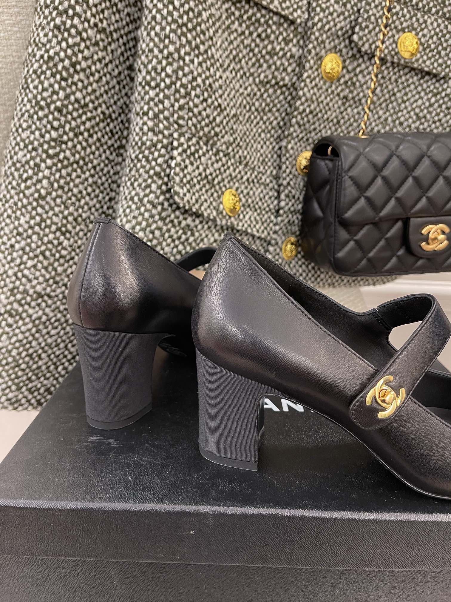 Chanel Sling Back 2.5 Inches Black