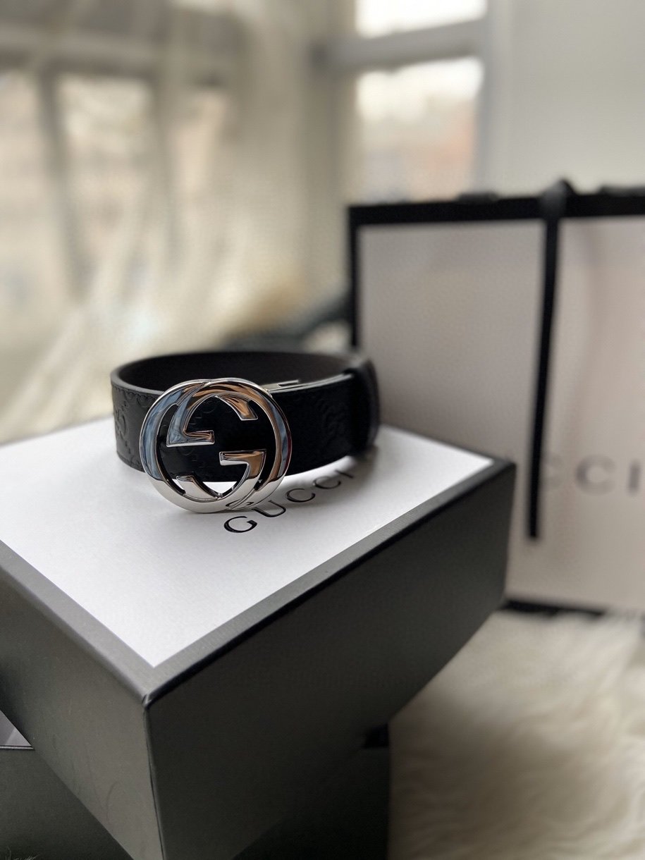 Gucci Belt With Double G Buckle Black