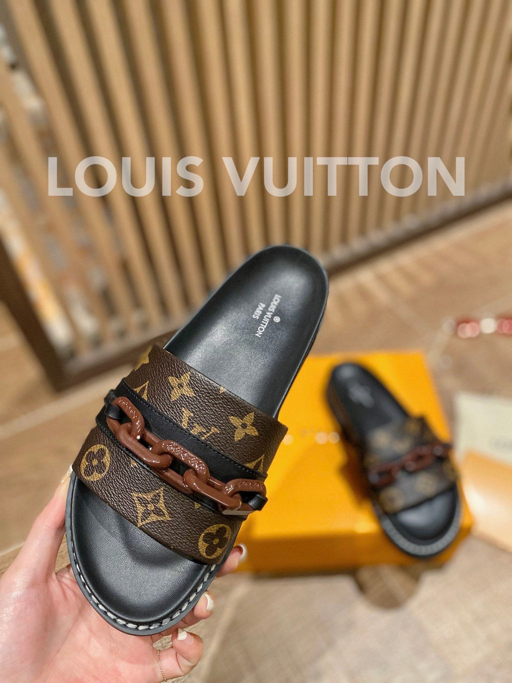 Louis Vuitton Unset Flat Comfort Mule White/Brown