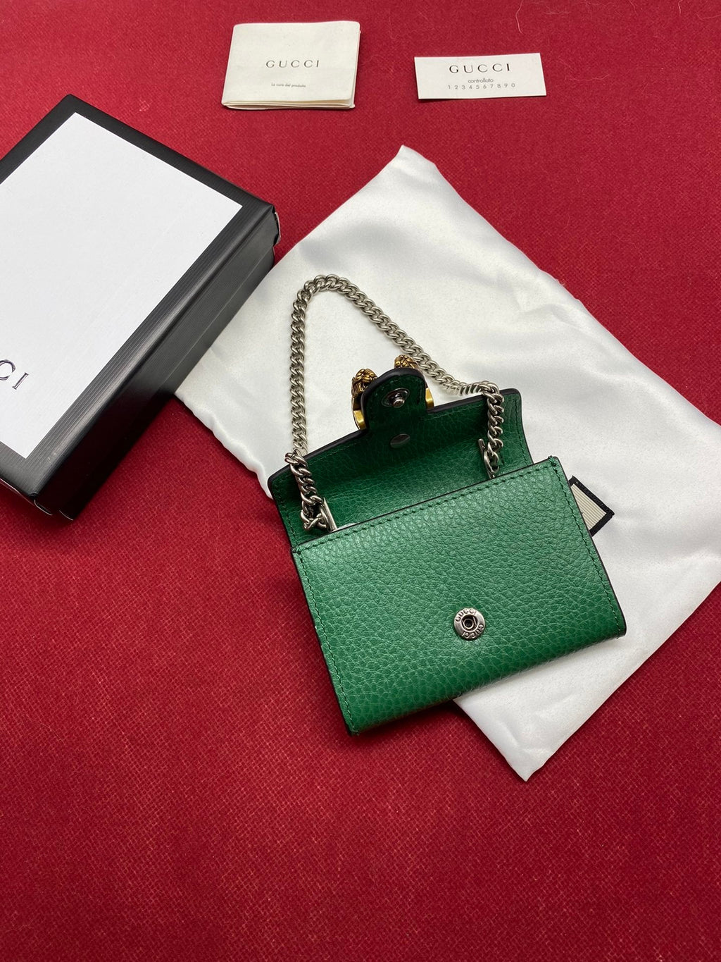 Gucci Green Super Mini Dionysus Chain Bag 11cm