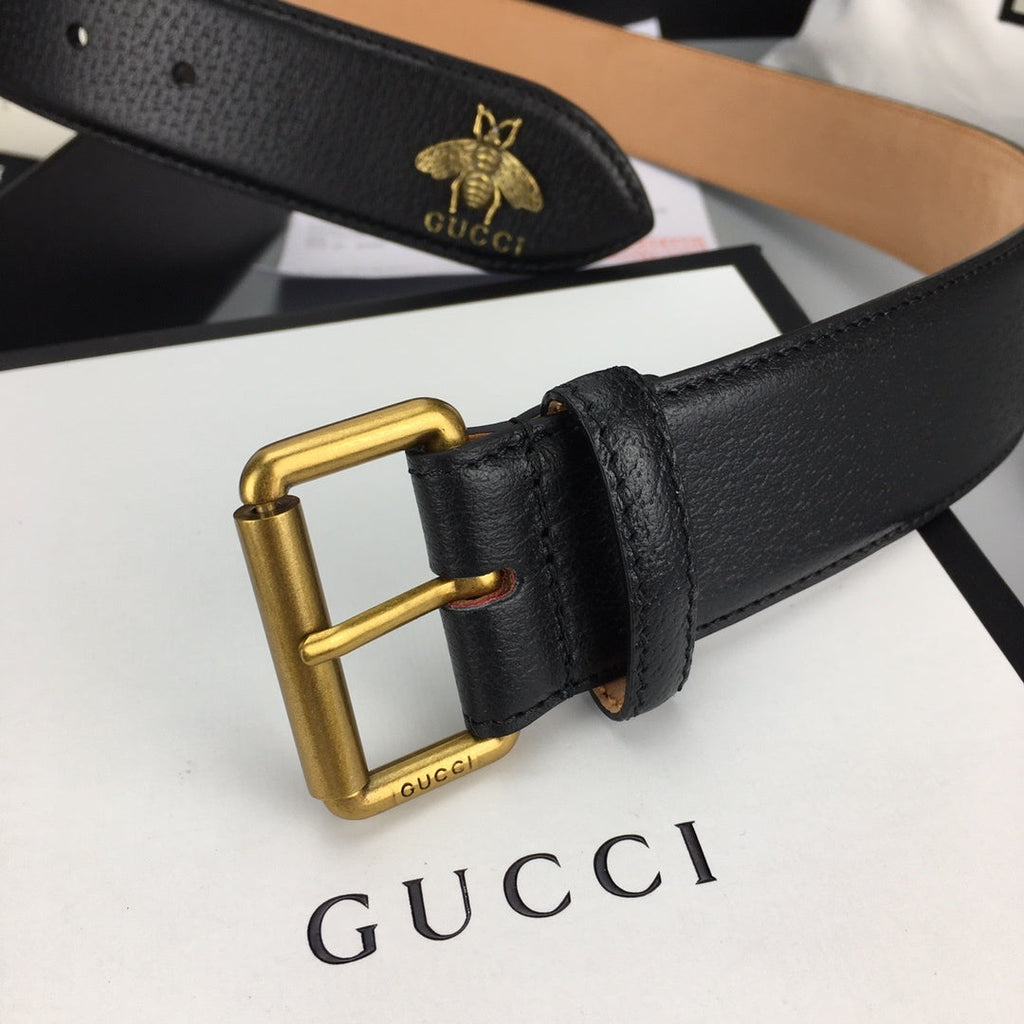 Gucci Belt With Square Buckle Black