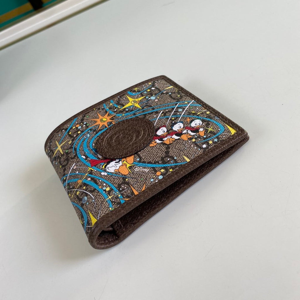 Gucci Disney Donald Duck Brown Wallet 11cm