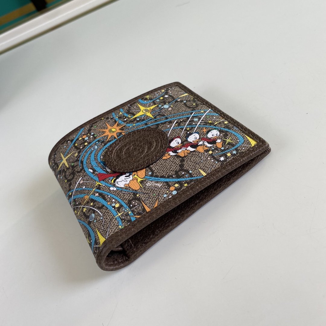 Gucci Disney Donald Duck Brown Wallet 11cm