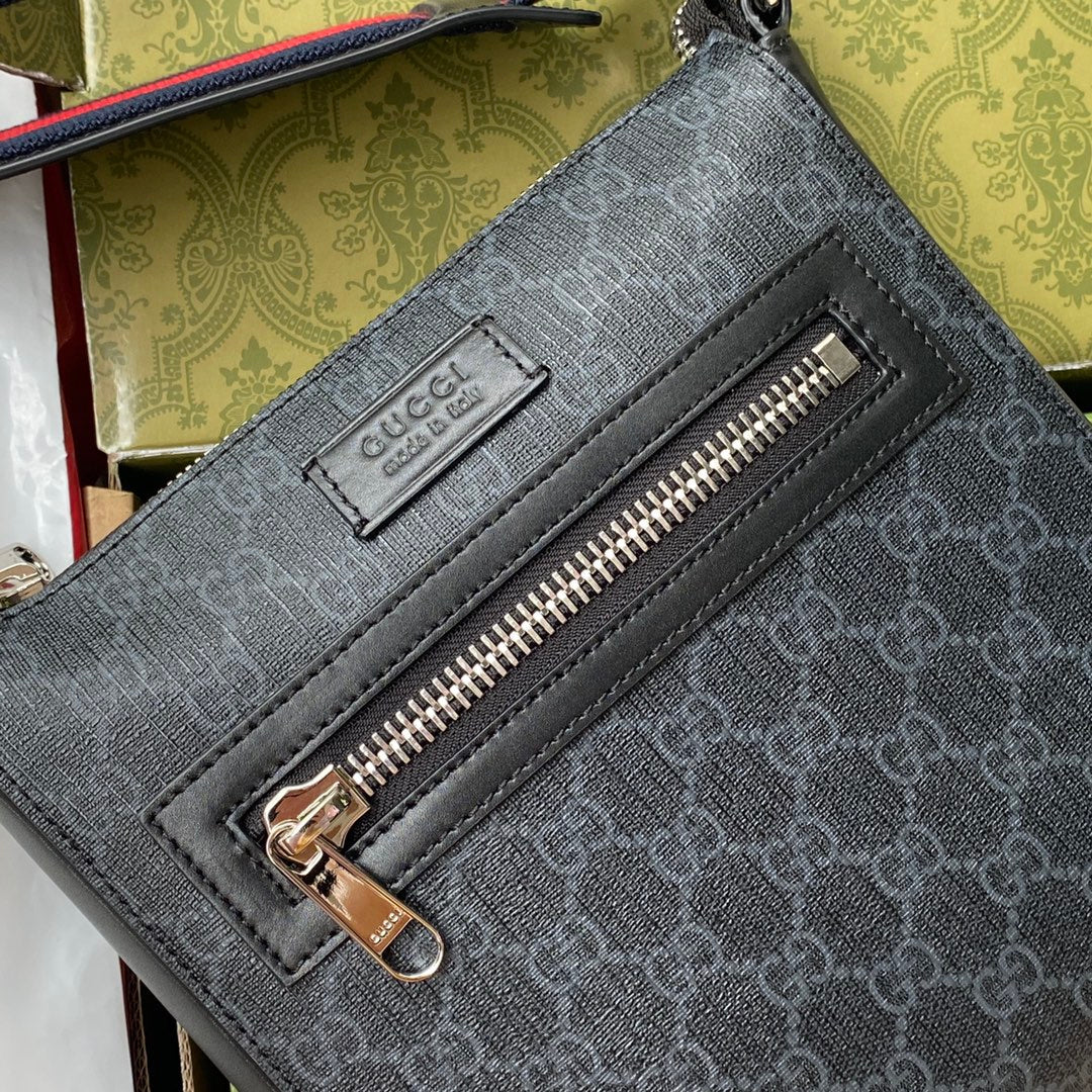 Gucci GG Black Small Messenger Bag 23cm Black