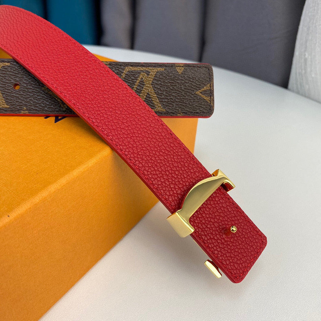 Louis Vuitton LV Initiales Belt Red