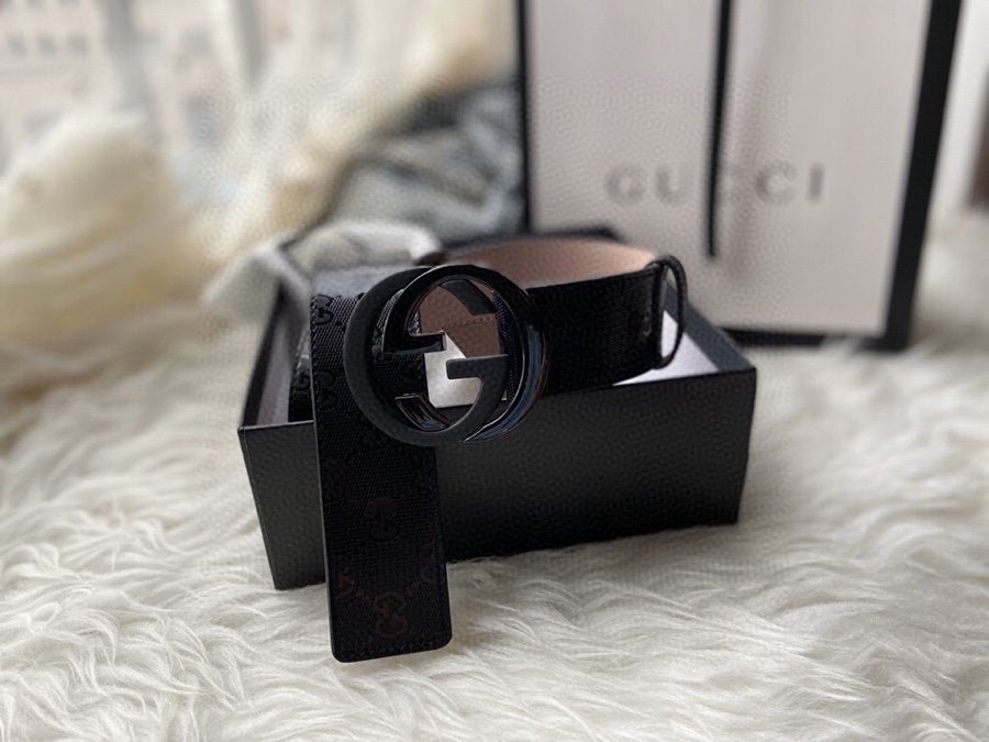 Gucci Belt With Double G Buckle Black