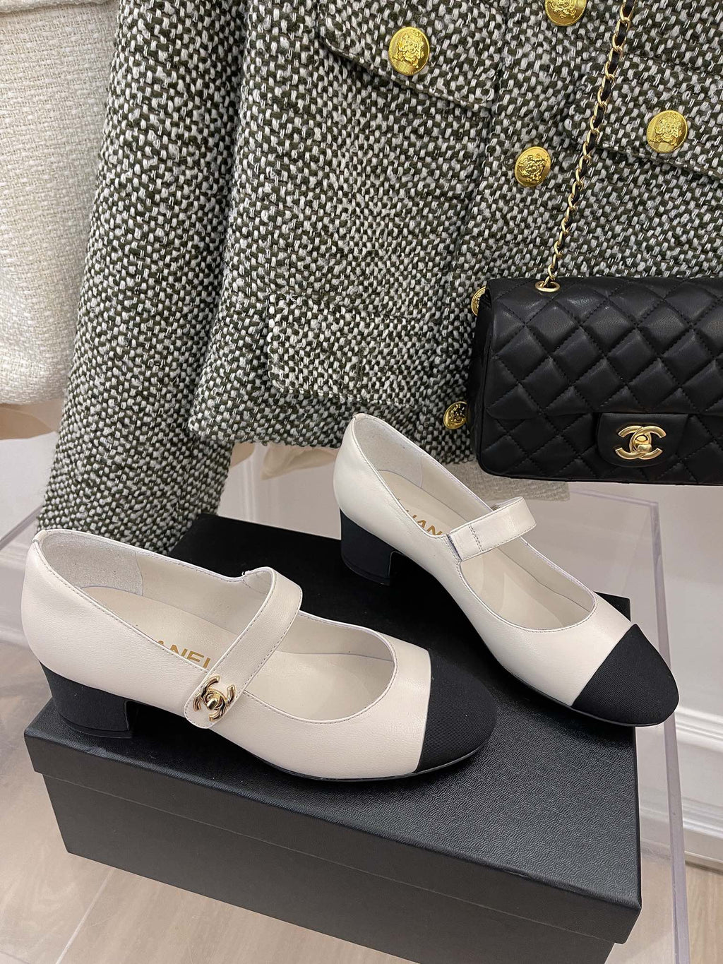 Chanel Sling Back 1.7 Inches White