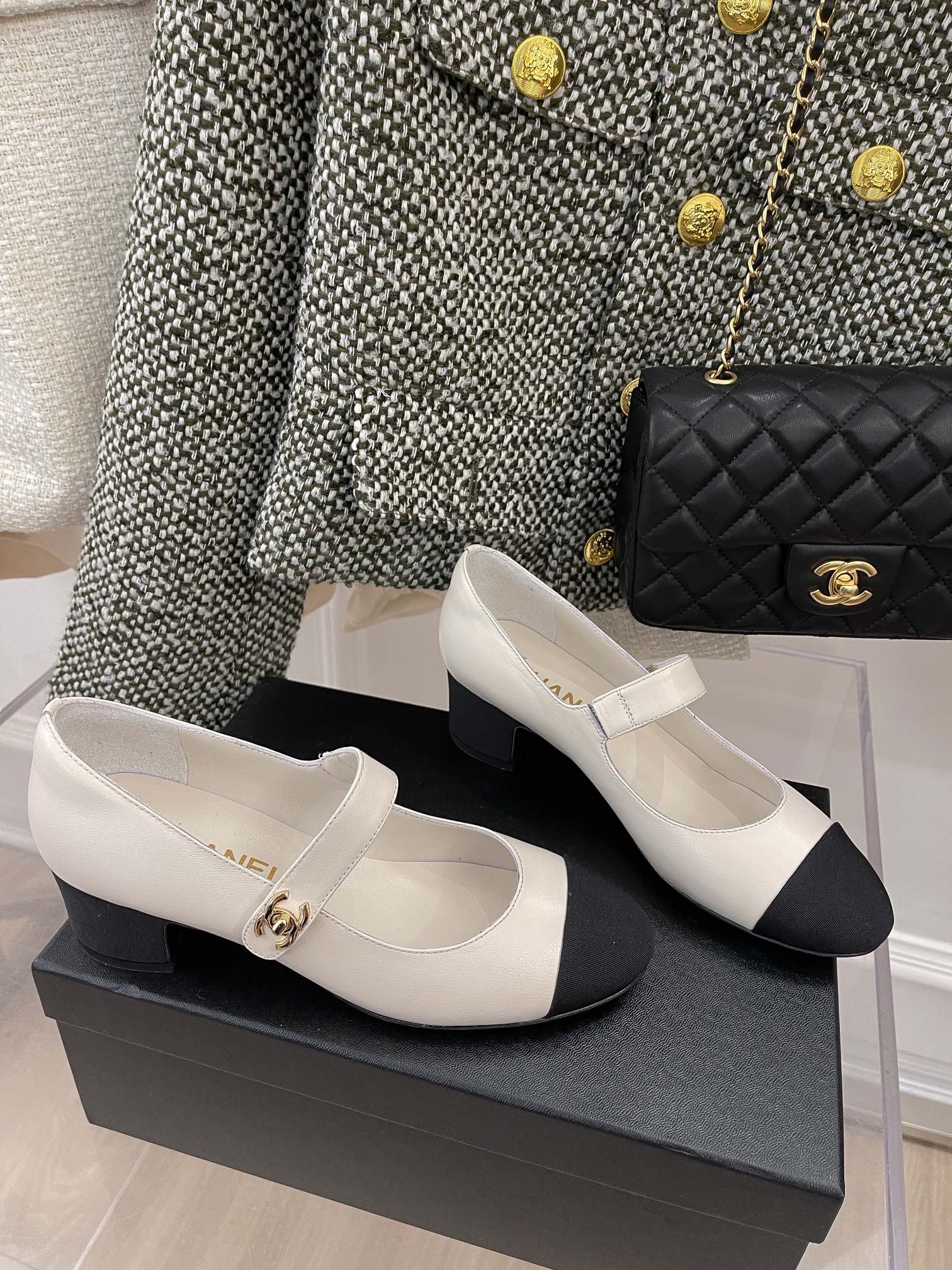 Chanel Sling Back 1.7 Inches White