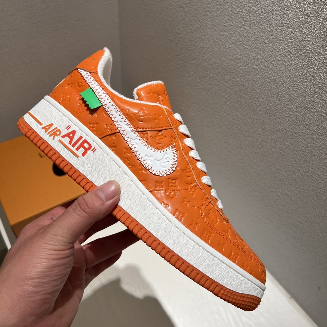 Louis Vuitton x Off-White x Nike Air Force 1 Orange