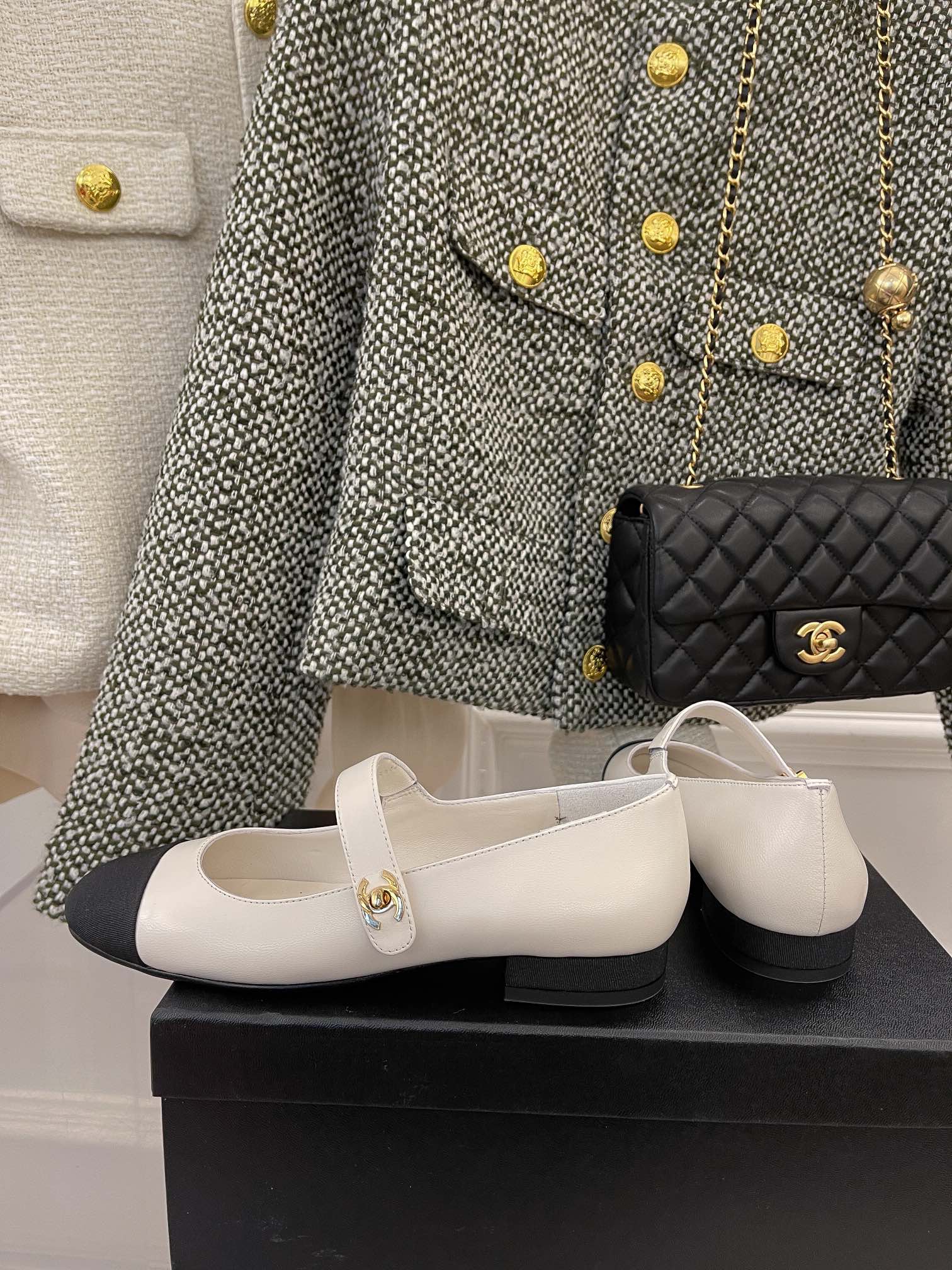 Chanel Sling Back 0.8 Inches White