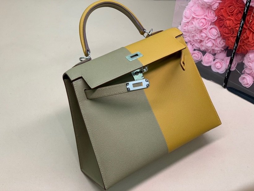 Hermes Epson Bi Color Custom 28cm Yellow/Grey