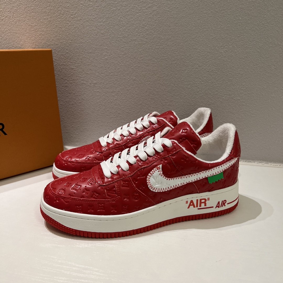 Louis Vuitton x Off-White x Nike Air Force 1 Red