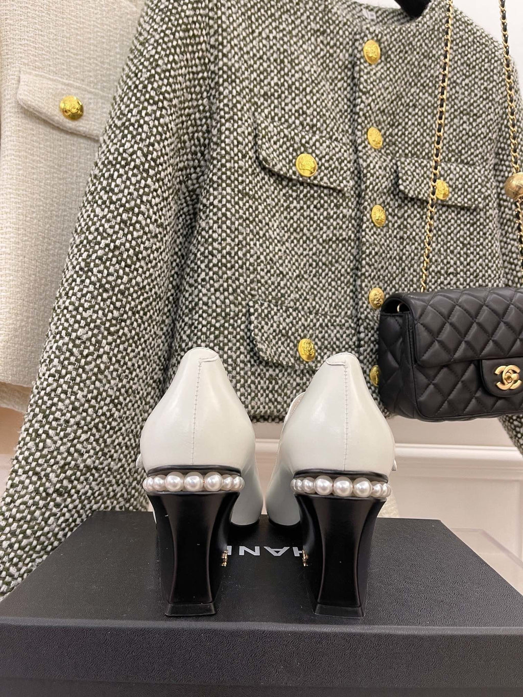 Chanel Open Shoes White
