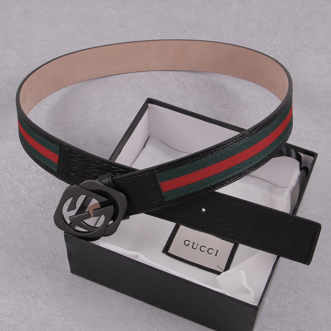 Gucci Belt With Double G Buckle Black