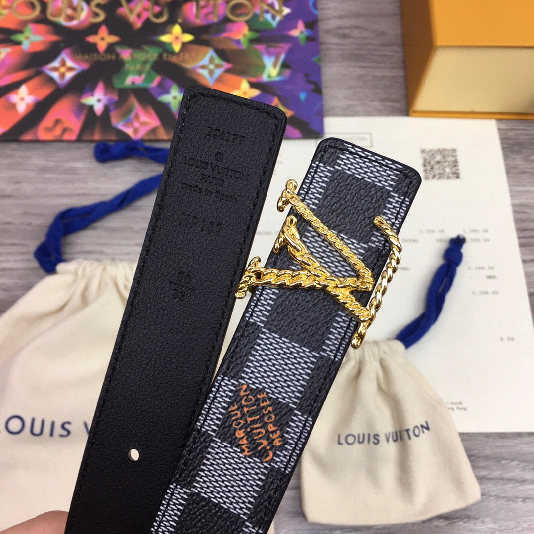 Louis Vuitton LV Initiales Belt Black