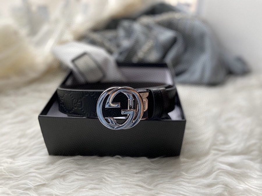 Gucci Belt With Double G Buckle Black