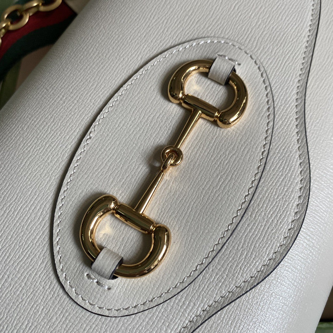 Gucci Horsebit 1955 Small Bag 26cm White
