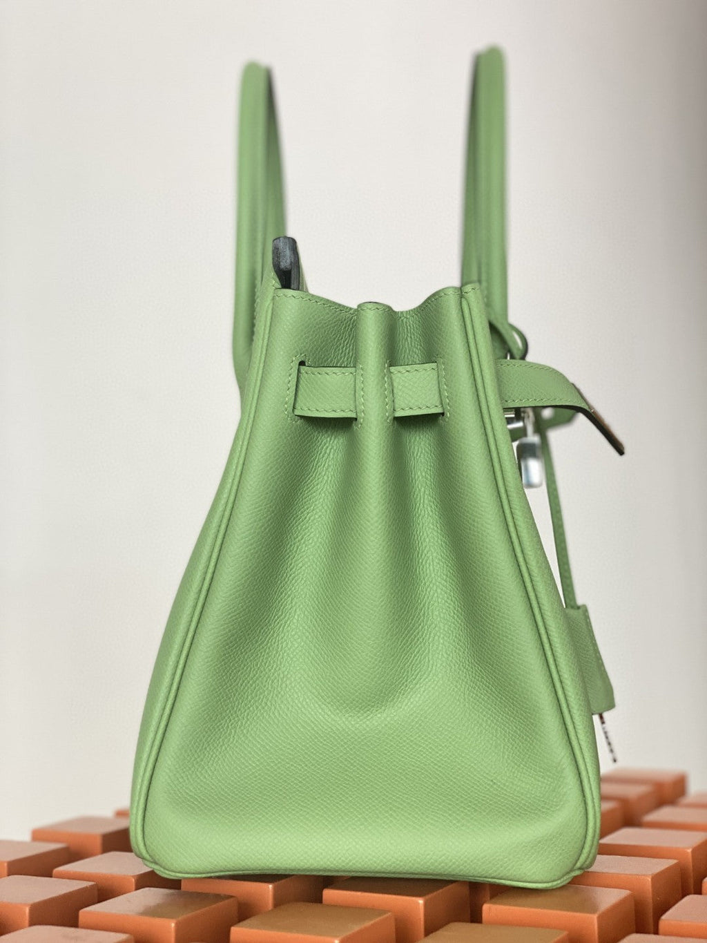 Hermes Birkin 30 Nata Swift Silver Hardware Green