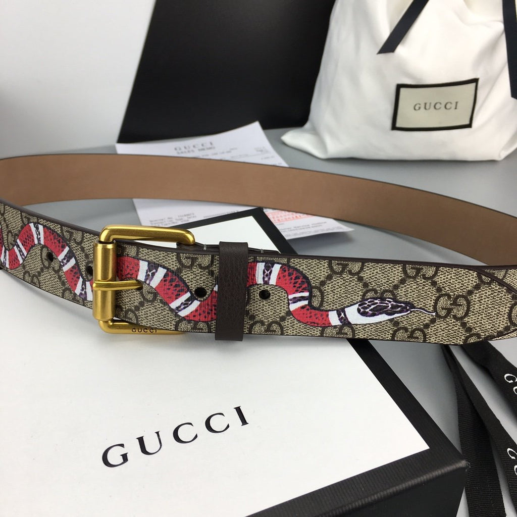 Gucci Belt With Square Buckle Brown