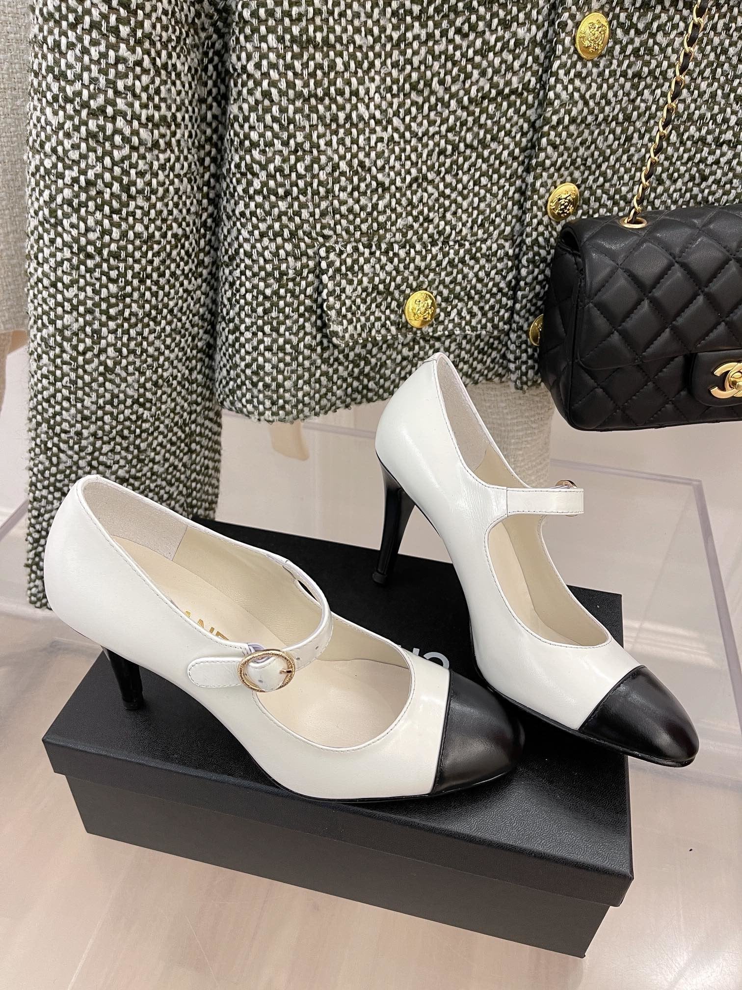 Chanel Open Shoes White