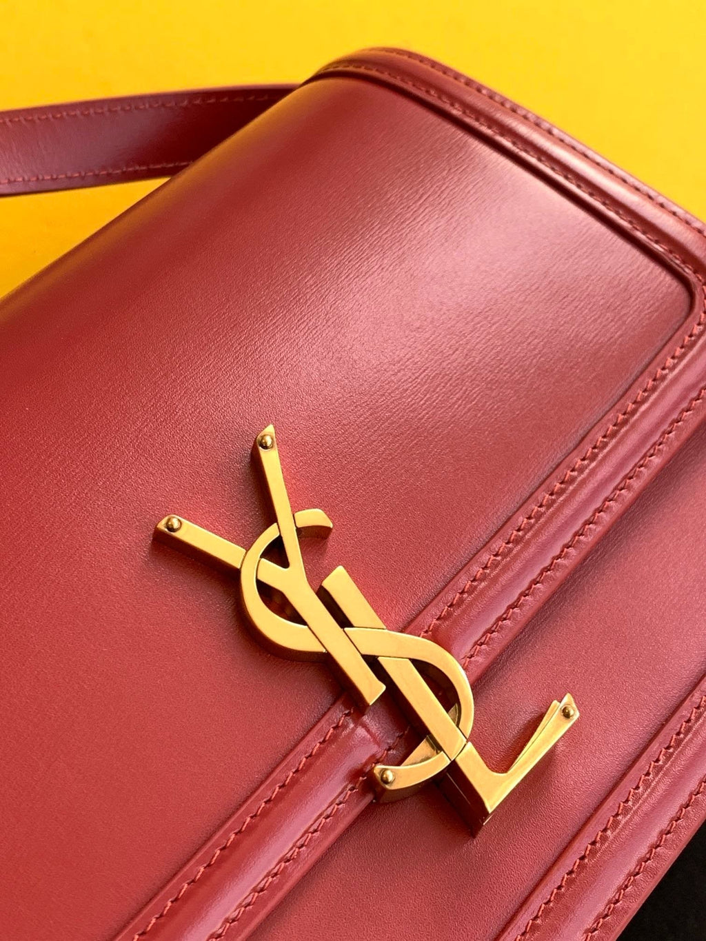 Saint Laurent Solferino Medium Satchel With Gold Hardware 23cm