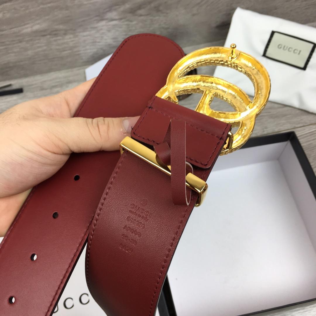 Gucci Belt With Double G Buckle Red