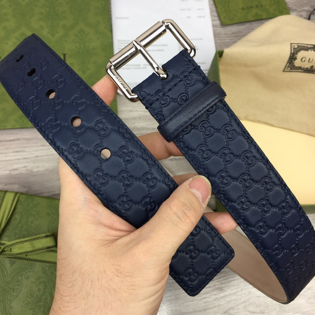 Gucci Belt With Square Buckle Blue
