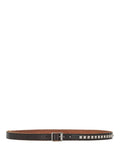 Studded Leather Thin Belt