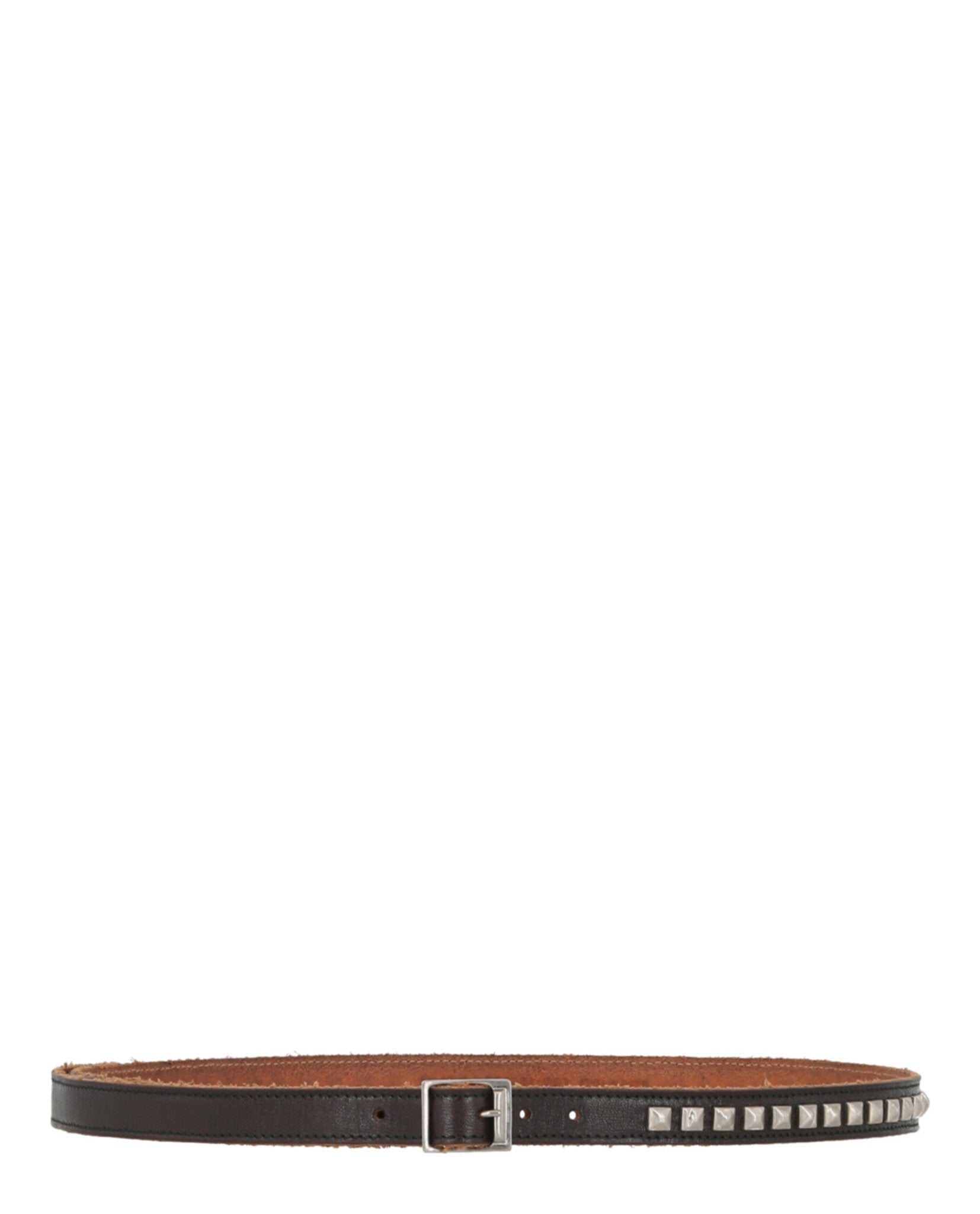 Studded Leather Thin Belt