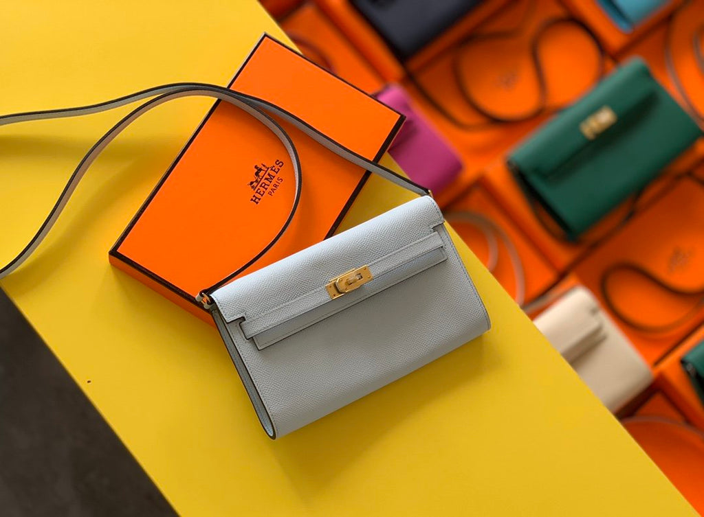 Hermes Kelly Togo Woc Crossbody Bag 21cm White